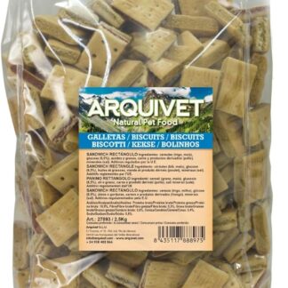 ARQUIVET Biscotti per cani Panino rettangolo - 1 Kg - Snack per cani - Premi per cani
