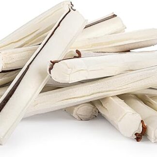 HAPPET Bastoncino di manzo bianco per cani, da massaggiagengive naturale in pelle bovina, delicatezza sana, dura e monoproteica, favorisce l'igiene orale, riduce lo stress e la noia