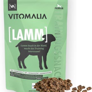 VITOMALIA® Spuntini da allenamento all'agnello, 500 g, per cani, profumati intensi, delicati, secchi, per addestramento dei cani, senza cereali e naturali, deliziosi e snack per cani
