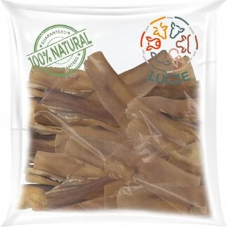 Lucze Premium - Pelle per cani secca, 5 kg, 14 – 16 cm, tagliata, rotolo da masticare per cani, pelle bovina secca, articolo da masticare per cani