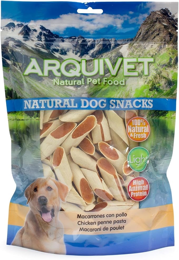Arquivet - Maccheroni con pollo (1 Kg) - Snack naturali per cani