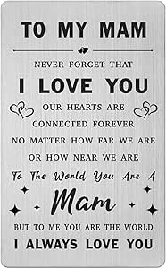 Gezxin Biglietto per la Festa della Mamma Regali di Compleanno per la Mamma Amo Mia Mamma Pasqua Natale Natale Nozze San Valentino Regali per il Giorno del Ringraziamento