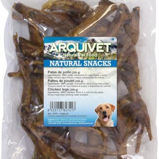 ARQUIVET Zampe di pollo - sacchetti 250 gr - Snack 100% naturali per cani - Masticabile per cani