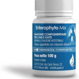 CS pets Enterophyto Mix, Antidiarroico Naturale e promotore immunità - Barattolo da 100 gr di Polvere con misurino dosatore
