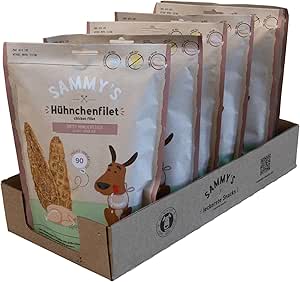 Sammy´s - Filetto di pollo, snack carnosi per cani, senza cereali, proteine singole, senza zucchero, senza coloranti e aromi, 1 x 190 g