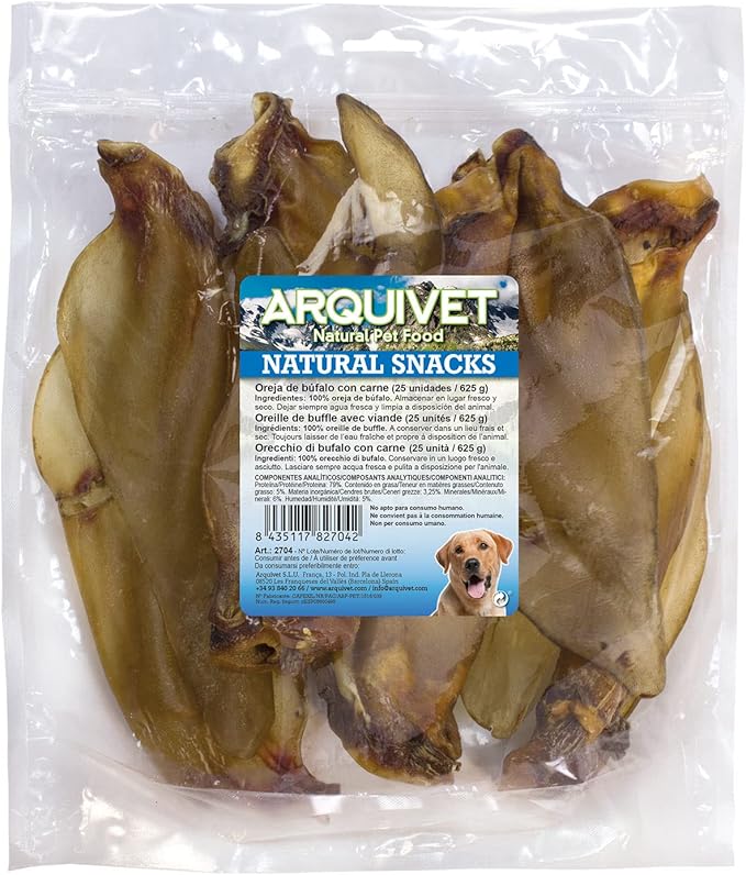 Arquivet Orecchio di Buffalo con Carne (Borsa 25 unità)