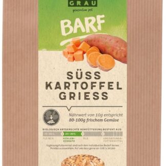 GRAU L’originale, Verdure essiccate per un’alimentazione naturale integrata (BARF), macinato di patate dolci, integratore alimentare per cani, 1 confezione da 500 g