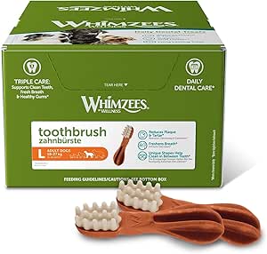WHIMZEES Spazzolino Taglia L/30 St. nel Display, 1er Pack (1 X 1.8 kg), 1800 unità