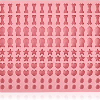 FANTESI Stampo in silicone per biscotti per cani, 130 griglie, in silicone, per biscotti per cani – Baking Mat Dog Biscuits Baking Mould (5 forme in 1), Regali Cane