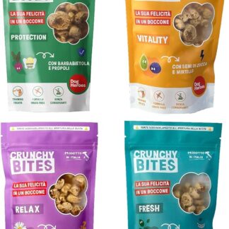 Dog Heroes - Premietto Naturale Per Cani - Basso contenuto calorico - Multipack 4 Pezzi Misti - 4x80 gr - Made in Italy