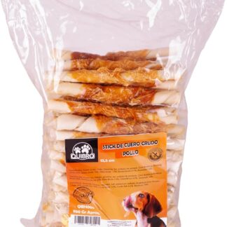 Quibropets Sticks Pelle di Pollo - Snack e Premi per Cani - Ragazzi per Animali - Ideale per Cane Grande e Medio - 950 gr (12,5 cm)