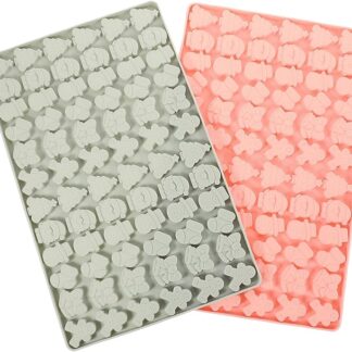 OKUMEYR Stampo in Silicone Per Dolcetti Per Cani A Tema Natalizio 2 Pezzi Resistente E Antiaderente Pratico Per Preparare Snack Fai-da-te