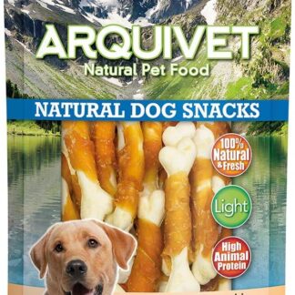 ARQUIVET Osso di pollo con calcio - 350 gr - Snack naturali per cani - 100% naturali - prelibatezze per cani - Prodotto leggero - Molto ricco di sostanze nutritive