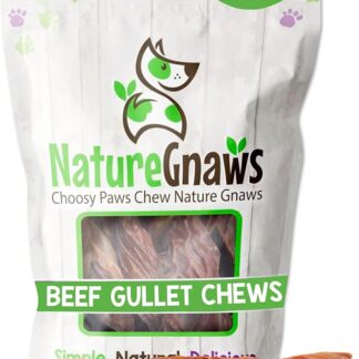 Nature Gnaws Manzo Jerky Springs - Tutto naturale erba alimentata da allevamento all'aperto premio manzo cane mastica 7-8(pacco da 12)