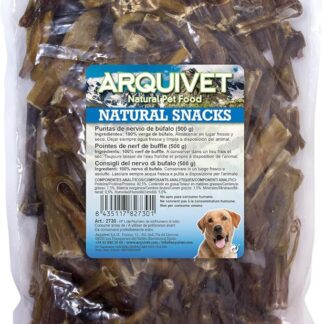 ARQUIVET Pointes de nerf de Taureau - Sachetti 500 g - Snack naturali per cani - Masticabile per cani