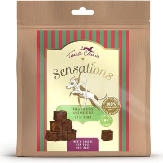 Terra Canis Sensations - Training Wonders 90 g, ideale per l'allenamento e la scuola dei cani, snack premium per cani in 100% qualità alimentare di tutte le materie prime, senza cereali e senza