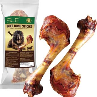 Manzo Osso masticabile per cani, Naturali Bisonte stick per la pulizia dei denti, Snack premio Ossa da masticativo per cani (S, Manzo)