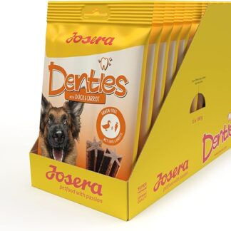 JOSERA Denties Duck & Carrot | Bastoncini da masticare premium per cani con anatra e carota | senza cereali | 13 x 180 g