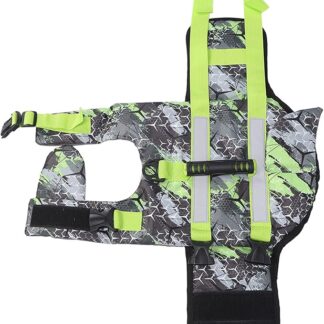 Salvagente per Cani, Impugnatura Ergonomica a D Resistente Cintura Facilmente Regolabile Giubbotto di Salvataggio per Cani Fibbia a Sgancio Rapido per la (S)