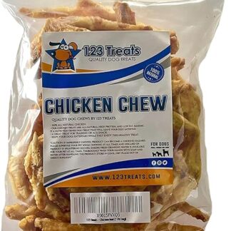 123 Treats Zampe di Pollo per Cani (500 Grammi) Snack Naturali per le Articolazioni del Cane - Eccellente Fonte di Condroitina
