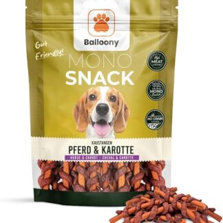 Balloony. Pet Monosnack - Bastoncini da masticare per cavalli e carota, per cani naturali per ogni cane, per cani (150 g)