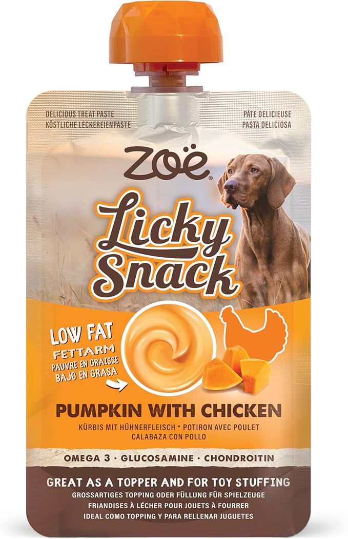 Snack cremosi per Cani Zoë Licky Snack, Zucca con Pollo