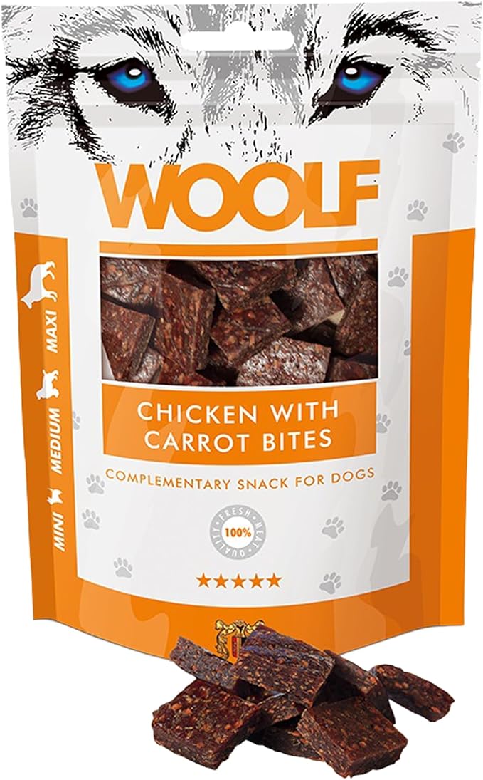 WOOLF Gallina con zanahorias – Snack para perros 100% Natural