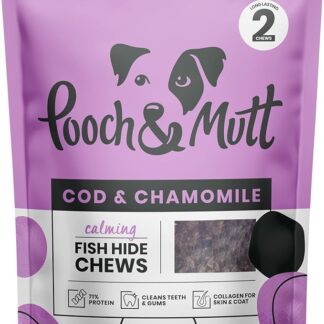Pooch & Mutt - Snack da masticare rilassante per cani, snack a lunga durata per rilassare i cani, 76 g (2 spuntini da masticare)