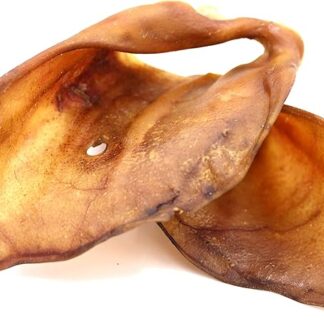 Orecchie di maiale essiccate XXL per cani, 500 g, di produzione tedesca, articolo da masticare per grandi e piccini