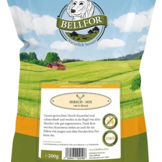 Bellfor Deer Mix Snack per cani Sana Natura ed è realizzato senza additivi ed esaltatori di sapidità 200 g