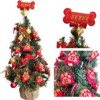 Calendario dell'Avvento personalizzato per cani, cuccioli e animali domestici, albero di Natale decorativo e calendario dell'Avvento, mini albero di Natale