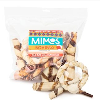 MIMOS Pelle bovina Mix 1000 g – Prodotti da masticare per cani senza cereali per una lunga durata, snack da masticare delicatamente secchi per cani, ideali per la cura dei denti