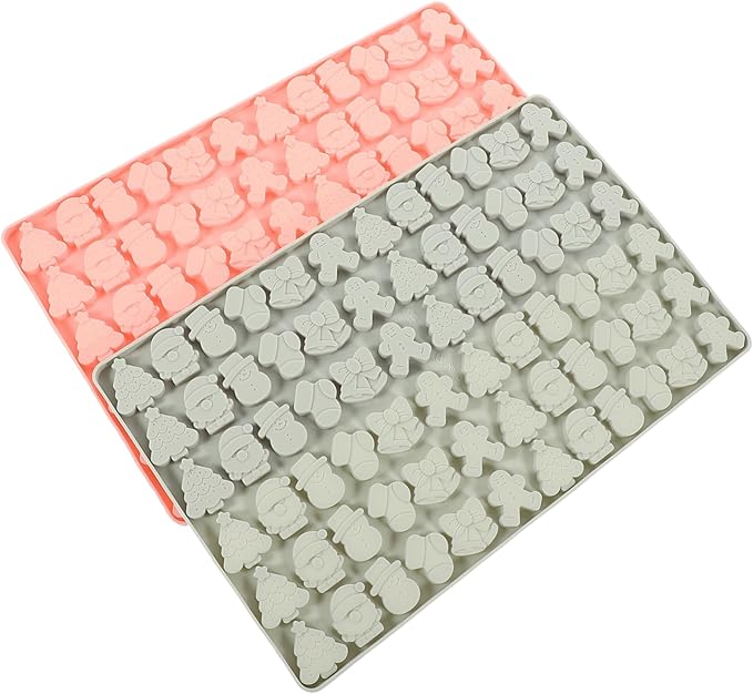 HOMOBABE 2pezzi Stampo Silicone Per Snack Di Natale Per Cani Mold Per Treats Silicone Accessorio Per Cani e Gatti Per Biscotti e Cibo Fai Te Colori