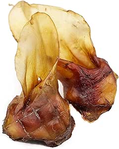 Breers - Orecchie di manzo essiccate con conchiglia per cani, 1 kg di produzione tedesca, articolo da masticare per grandi e piccini