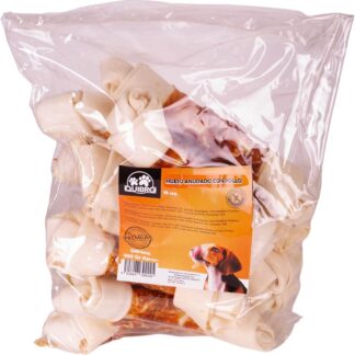 Quibropets Ossa annodate di pollo - Snack e Premi per Cani - Ragazzi per Animali - Ideale per Cane Grande e Medio - 950 gr (18 cm)