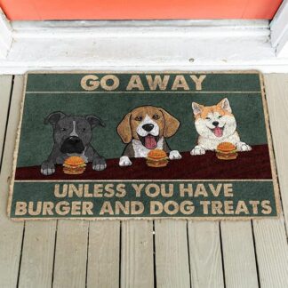 NA Vai Via a Meno Che tu Non Abbia Hamburger e dolcetti per Cani zerbino per Interni ed Esterni Caldo Regalo per la casa Regalo di Benvenuto per Gli Amanti dei Cani Regalo di Compleanno