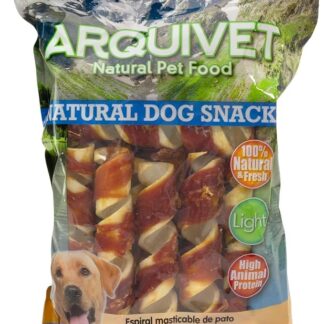 Arquivet Masticatore a Spirale di Anatra, Ricompensa per Cani, Snack Naturale, 720 g