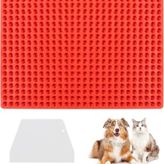 Mini Stampo Rotondo in Silicone a 468 Cavità con 1 Spatola per Crocchette per Cani, Teglia in Silicone per Crocchette per Cani, Teglia Riutilizzabile per Biscotti in Gelatina per Animali Domestici