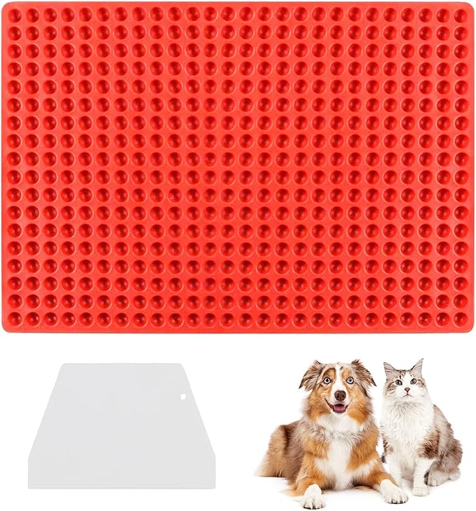 Mini Stampo Rotondo in Silicone a 468 Cavità con 1 Spatola per Crocchette per Cani, Teglia in Silicone per Crocchette per Cani, Teglia Riutilizzabile per Biscotti in Gelatina per Animali Domestici