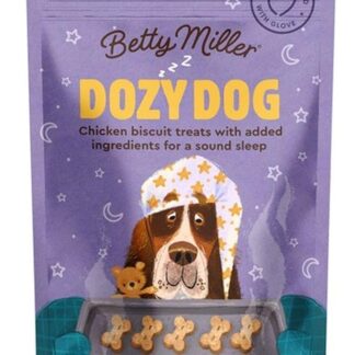 Betty Millers Dozy Dog Treats - Confezione da 100 g di biscotti al pollo al forno a mano