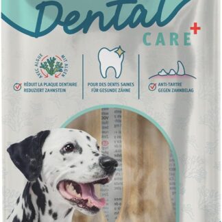 Bubimex - Dental+ Osso da masticare all'alghe x2-13 cm - Dolcetto dentale per cani - Arricchito in zinco - Anti-tartaro - alito fresco