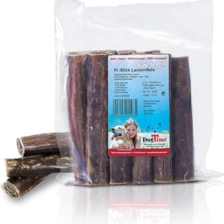 Dog Time - Bastoncini per alimenti per animali domestici, con riso e agnello, 10 pezzi, 290 g, secchi, per cani o in viaggio, senza zucchero