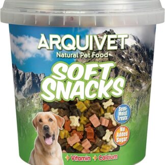 ARQUIVET Soft Snacks - Mini Ossi mix - 800 gr - Snack per cani a forma di osso piccoli - Snack per cani - Alimento complementare
