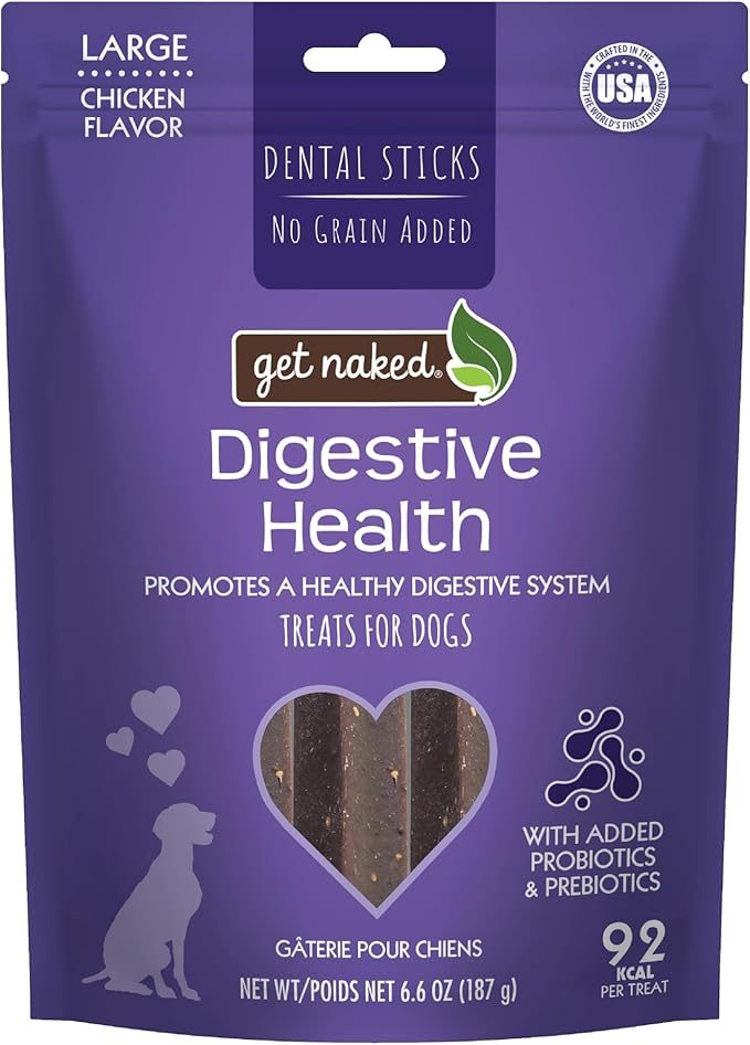 N-BONE - Get Naked Digestive Health Dental Chew Sticks - 6.6 oz. (187 g)
