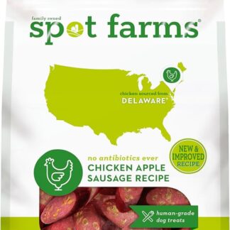Spot Farms Salsiccia di mele di pollo sano tutti i trattamenti naturali del cane | grado umano | Made in USA 12oz