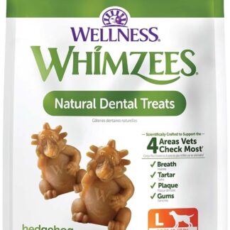 Wellness Whimzees, snack dentali per cani riccio, masticabili naturali, taglia L, 6 pezzi