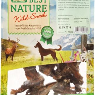 Dehner Best Nature - Snack da Masticare per Cani, con Cervo, 100 g