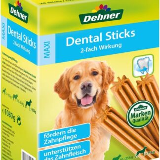 Dehner Spuntino per Cani, per la Cura dei Denti, Senza Zucchero, spuntino da Masticare per Cani Adulti a Partire da 25 kg, 28 Pezzi (1080 g)