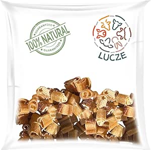Lucze Premium - Cuccia di maiale per cani, 500 g, spuntino da addestramento per cani, 100% naturale