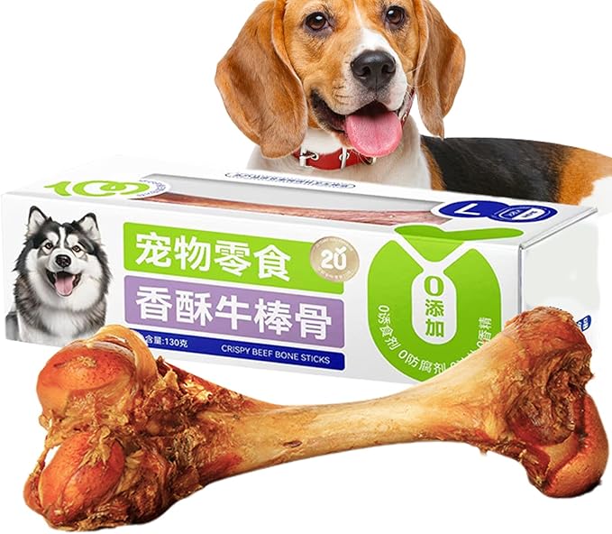 Osso di midollo del cane, osso di cane con gambo di manzo resistente, osso naturale di midollo del cane, snack sani per cani di taglia piccola e grande per masticatori aggressivi di razza piccola e
